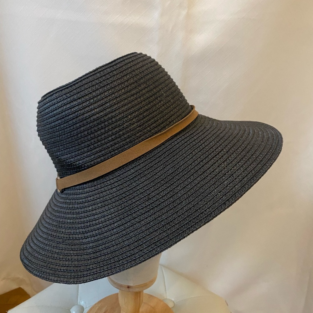 Sunday Best Black Eau Claire Woven Summer Hat Bohemian Resortwear Vacation S/M - Picture 4 of 14